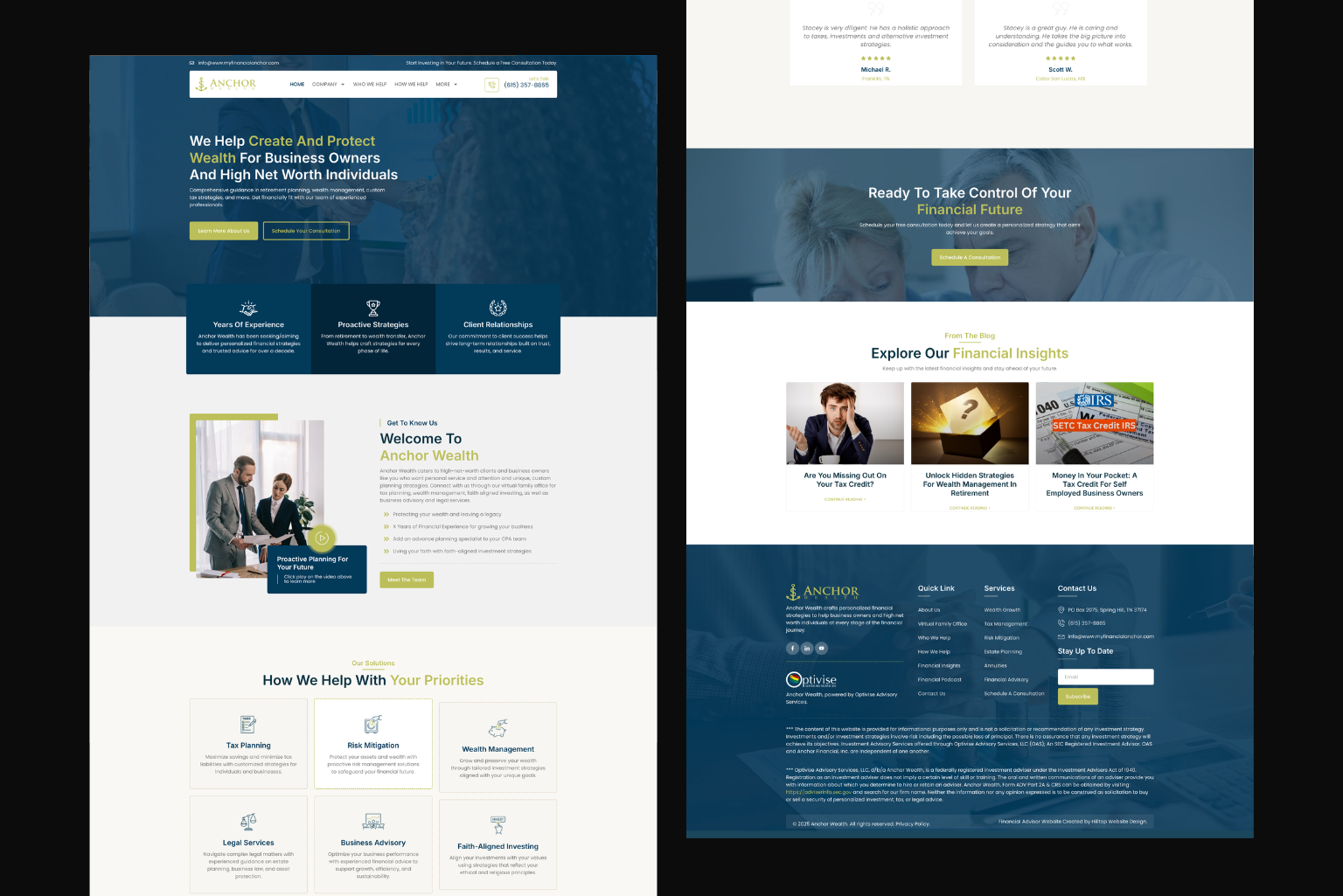 Finance Website Design Portfolio