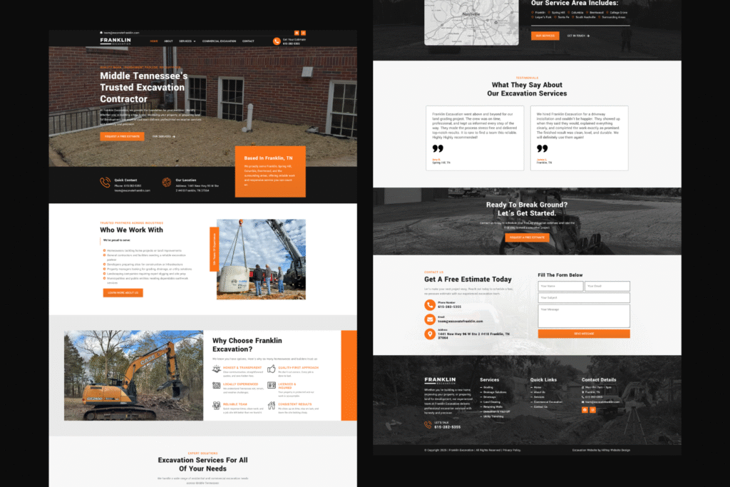 Franklin website mockups