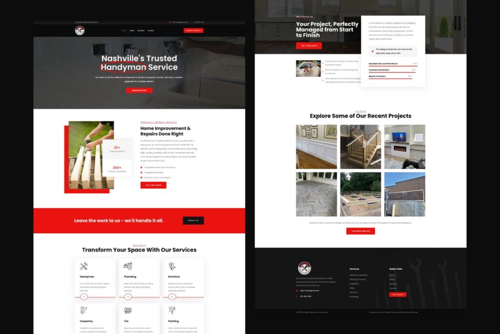 All solutions property website mockup