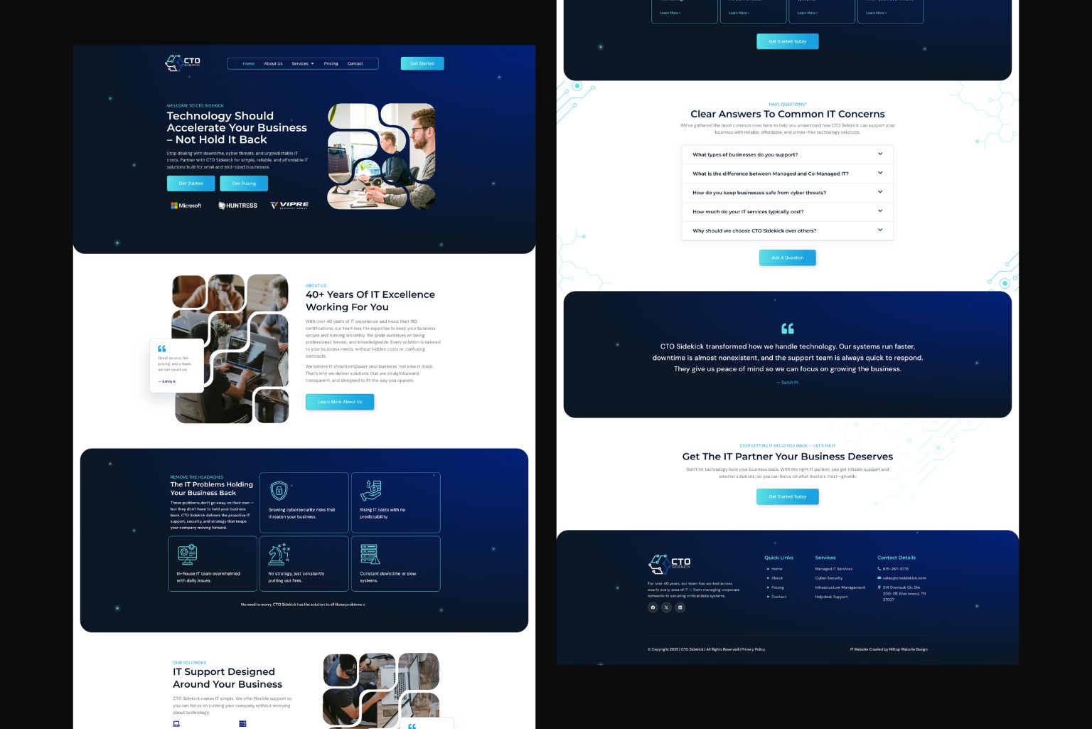 CTO Sidekick - Website Mockup