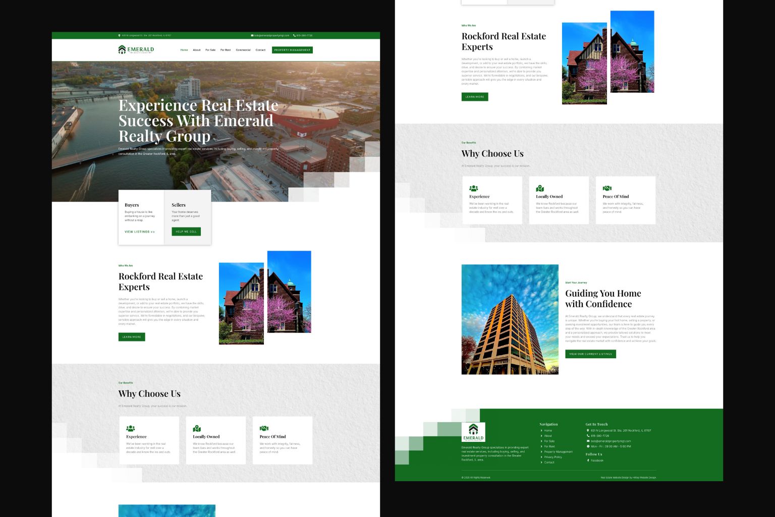 Emerald Realty Group Website Mockup