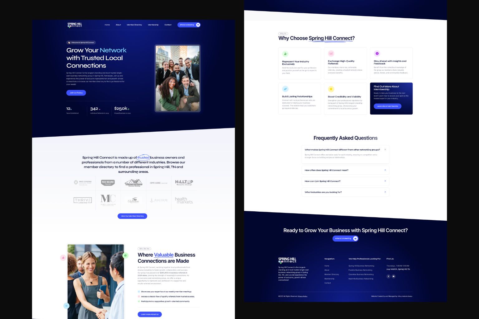 Spring Hill Connect - Website Mockup