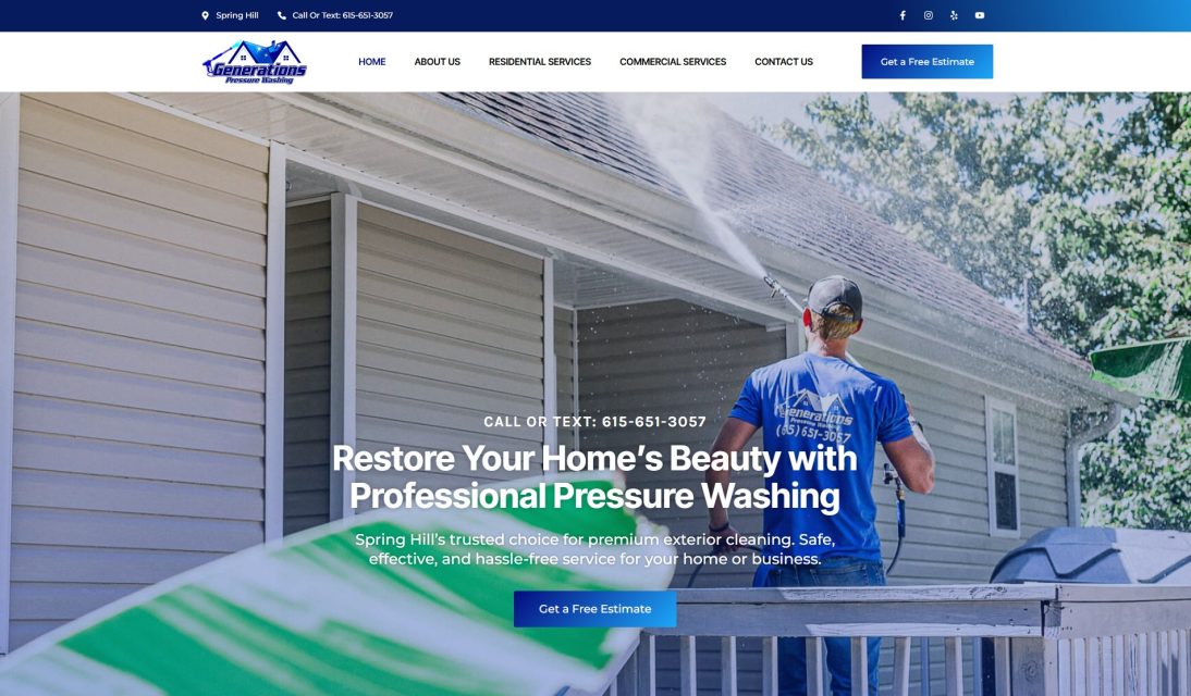 Generations pressure washing hero