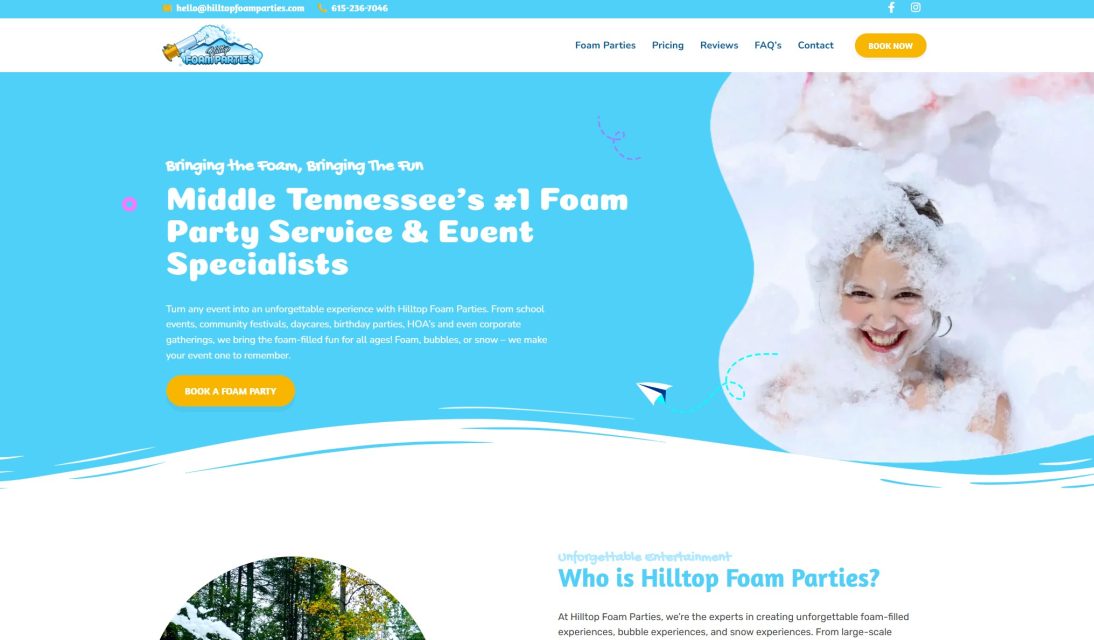Hilltop foam parties hero