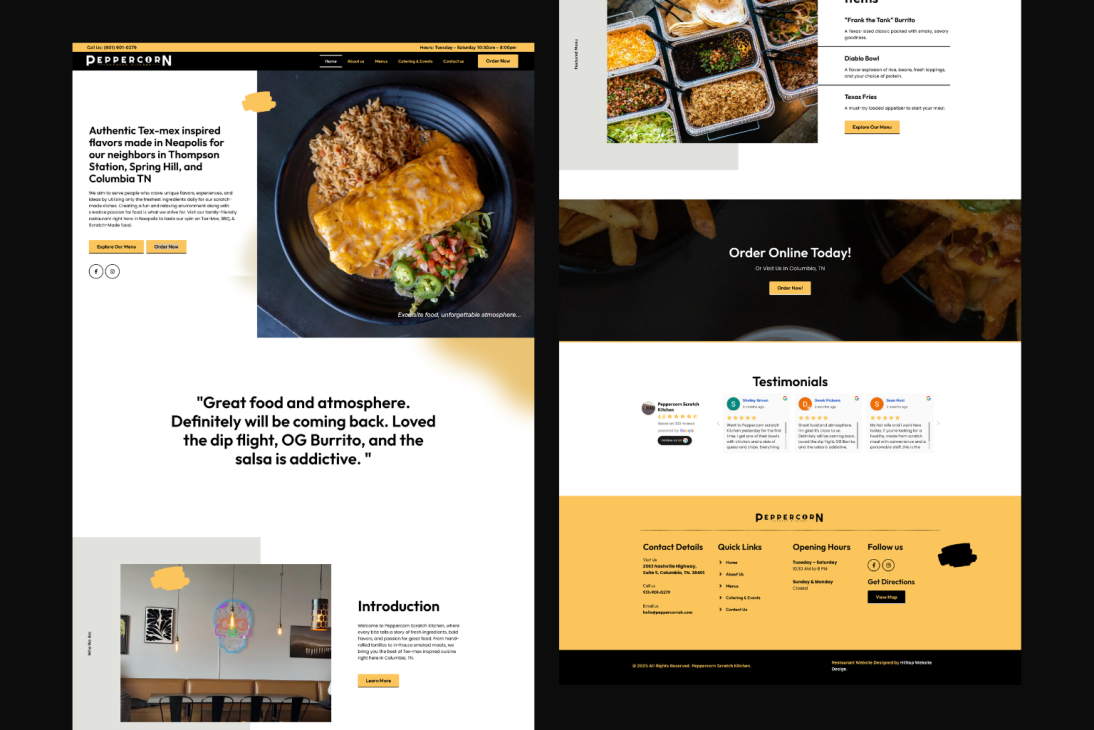 Restaurant website